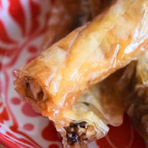 chocolate baklava rolls
